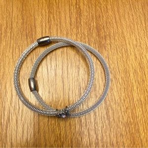 Grace Adele stackable silver bracelet with stone